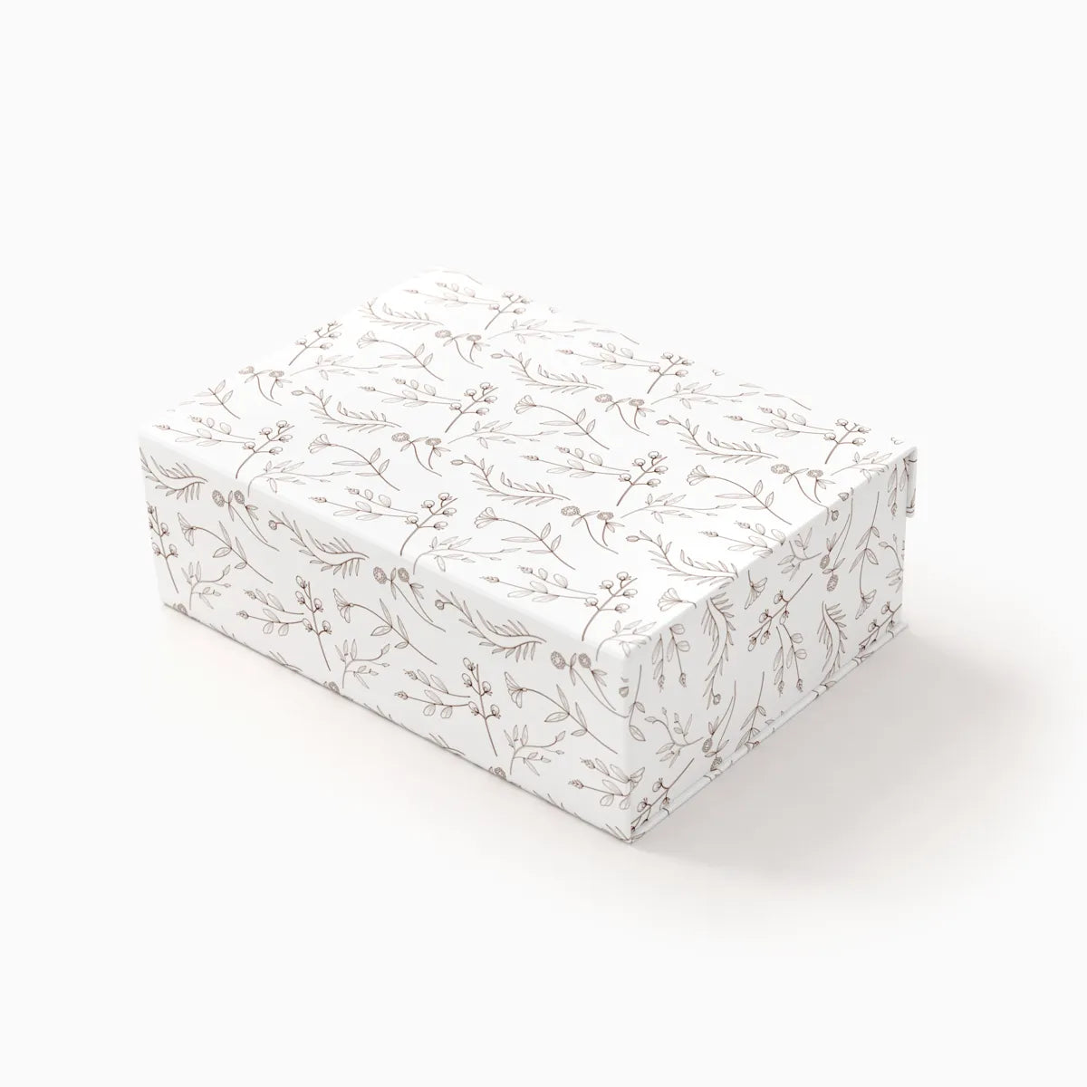 Diabetic Organizer Box Brown Floral Pattern